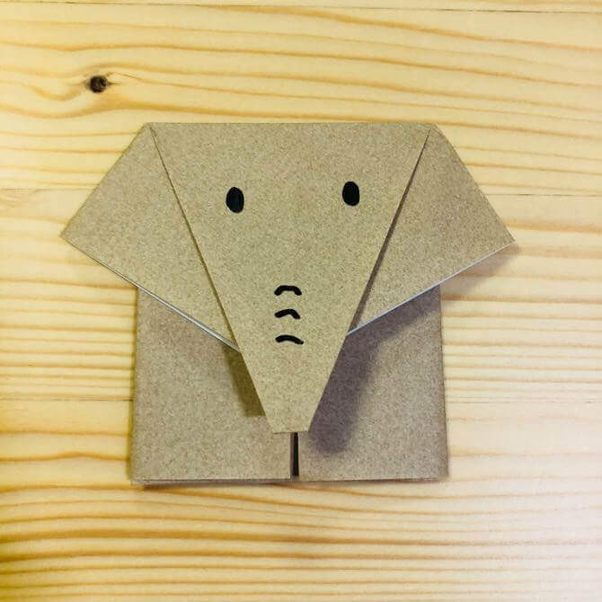 簡単折り紙 ゾウ の折り方 How To Fold Origami Elephant