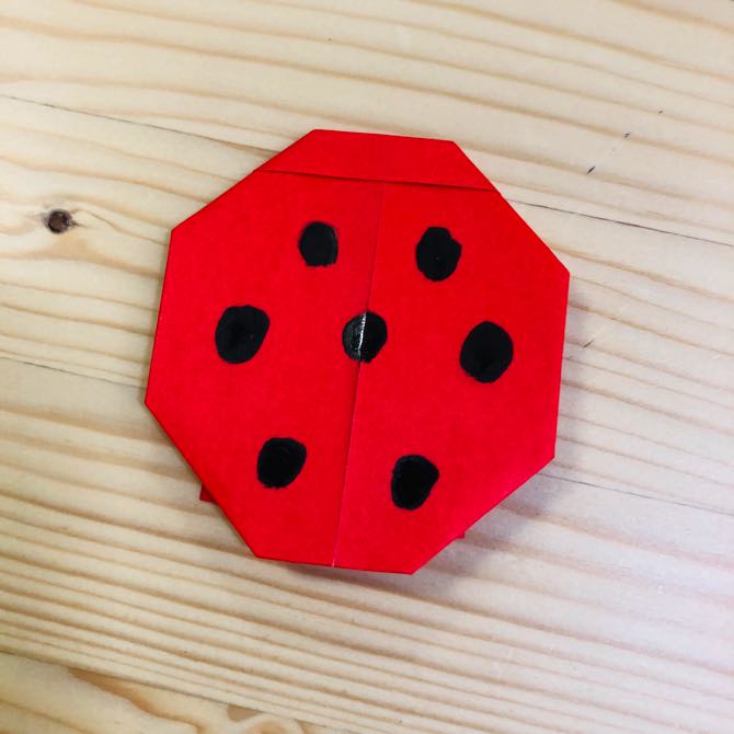 簡単折り紙 てんとう虫 の折り方 How To Fold Origami Ladybug