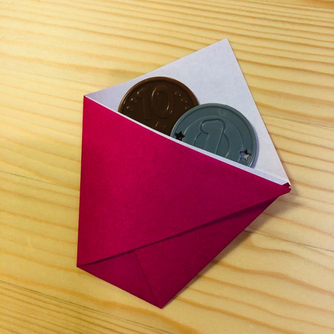 簡単折り紙『お財布』の折り方｜How to fold origami ” wallet”