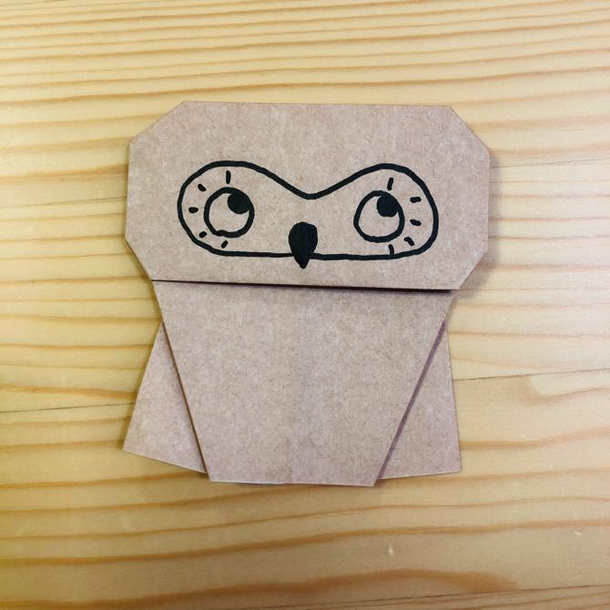 簡単折り紙『フクロウ』の折り方｜How to fold origami “Owl”