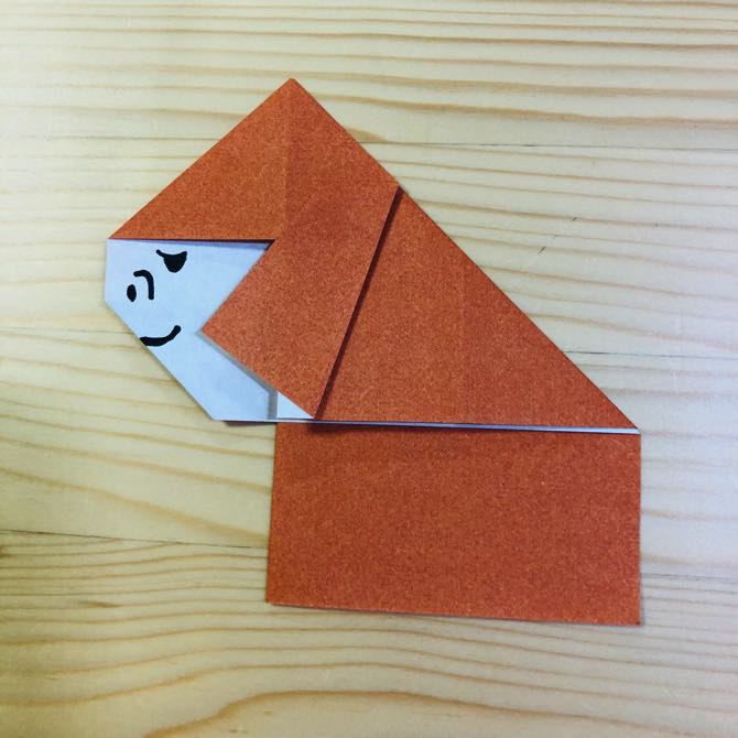 簡単折り紙 ゴリラ の折り方 How To Fold Origami Gorilla