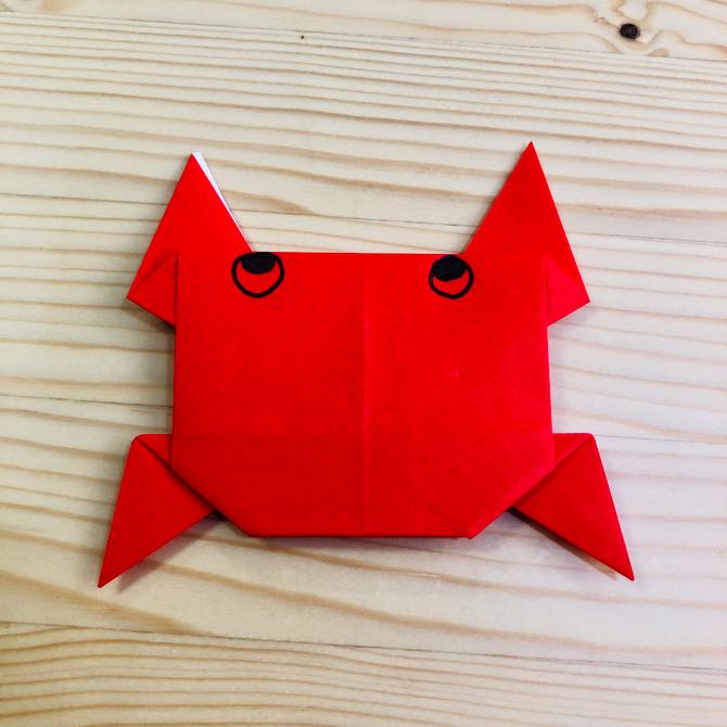 簡単折り紙 カニ の折り方 How To Fold Origami Crab