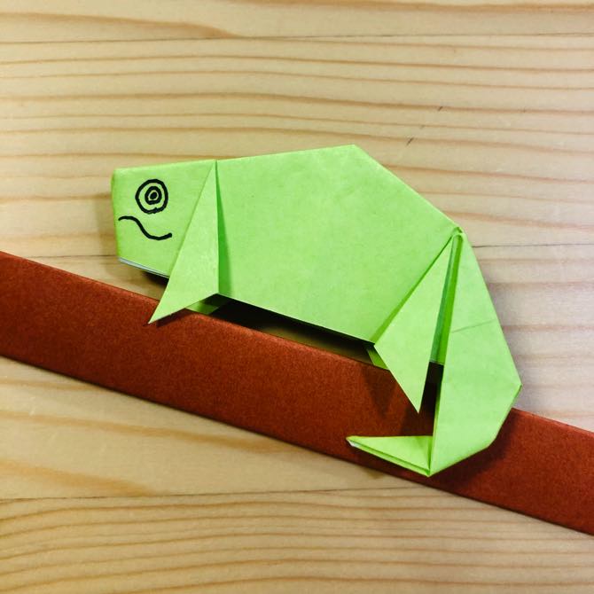 簡単折り紙 カメレオン の折り方 How To Fold Origami Chameleon