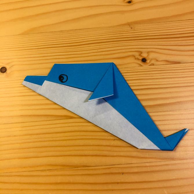 簡単折り紙 イルカ の折り方 How To Fold Origami Dolphin