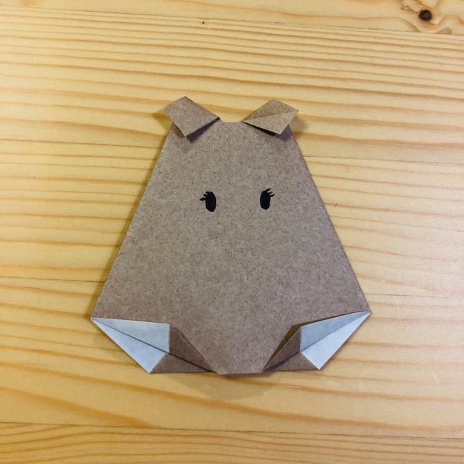 簡単折り紙 カバ の折り方 How To Fold Origami Hippopotamus