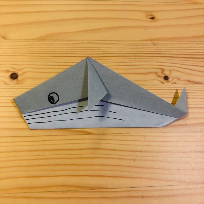 簡単折り紙 クジラ3 の折り方 How To Fold Origami Whale3