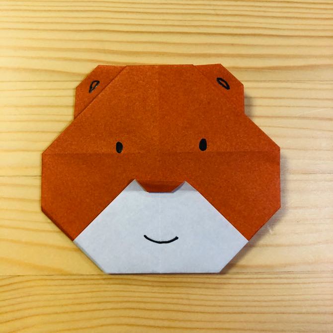簡単折り紙 クマ の折り方 How To Fold Origami Bear