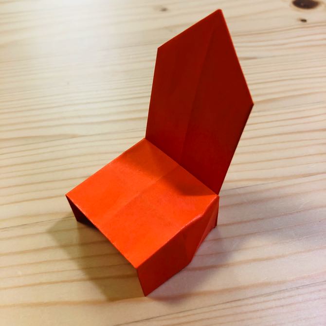 簡単折り紙 イス の折り方 How To Fold Origami Chair