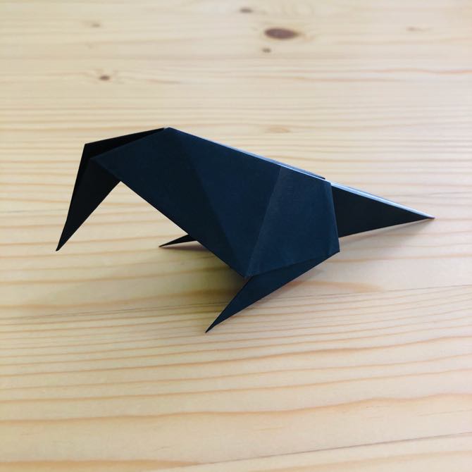 簡単折り紙 からす の折り方 How To Fold Origami Crow