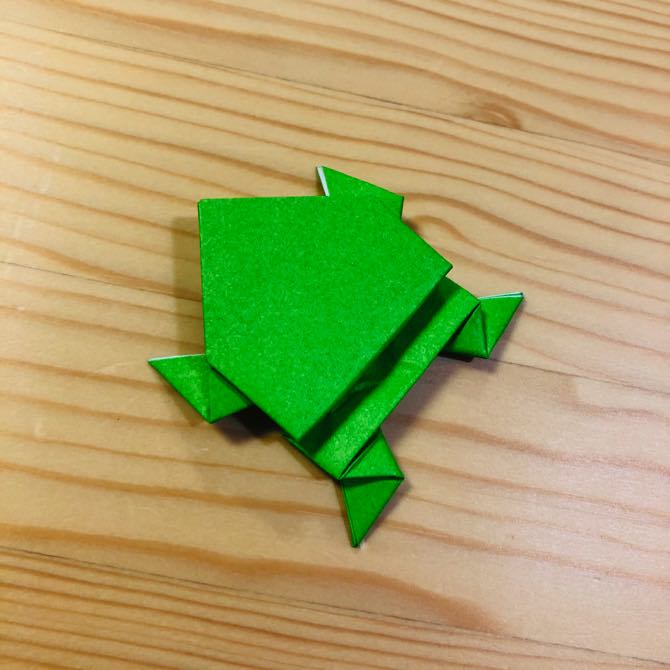 簡単折り紙 ぴょんぴょんカエル の折り方 How To Fold Origami Frog2