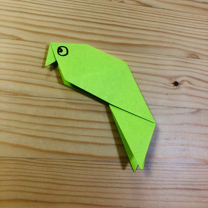 簡単折り紙 インコ2 の折り方 How To Fold Origami Parakeet2