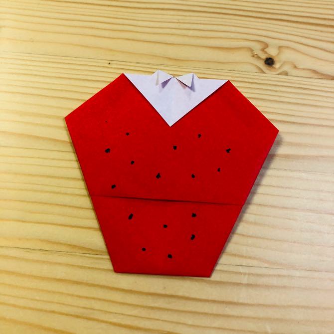 簡単折り紙 いちご2 の折り方 How To Fold Origami Strawberry2