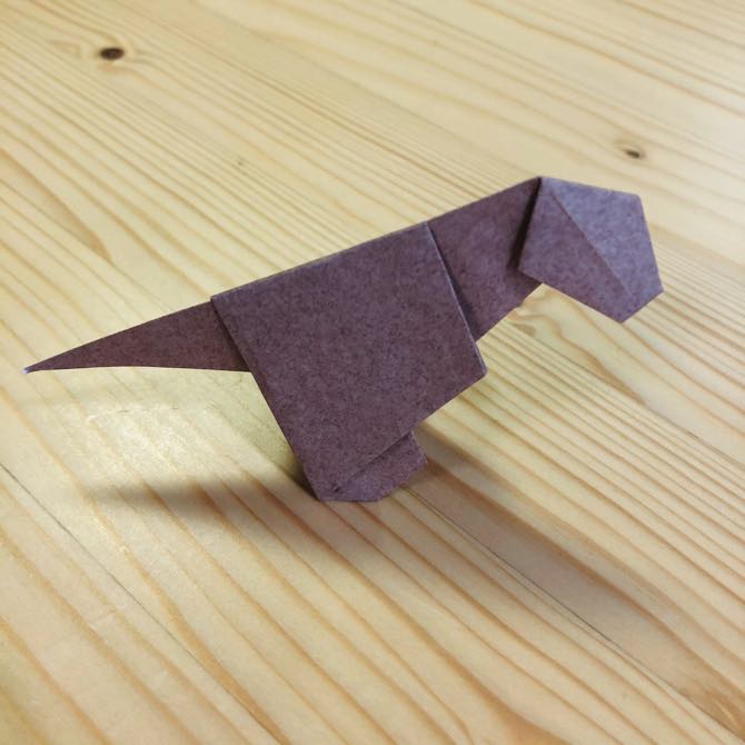 簡単折り紙 ティラノサウルス の折り方 How To Fold Origami Tyrannosaurus