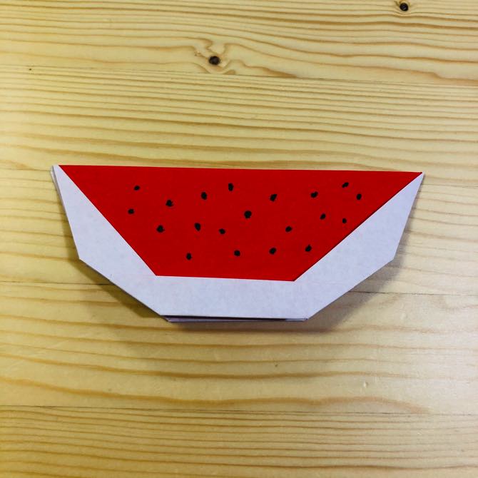 簡単折り紙 スイカ2 の折り方 How To Fold Origami Watermelon2
