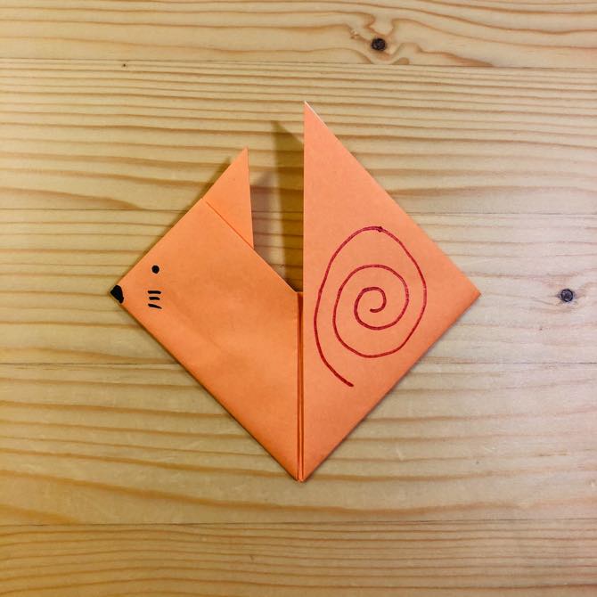 簡単折り紙 りす の折り方 How To Fold Origami Squirrel