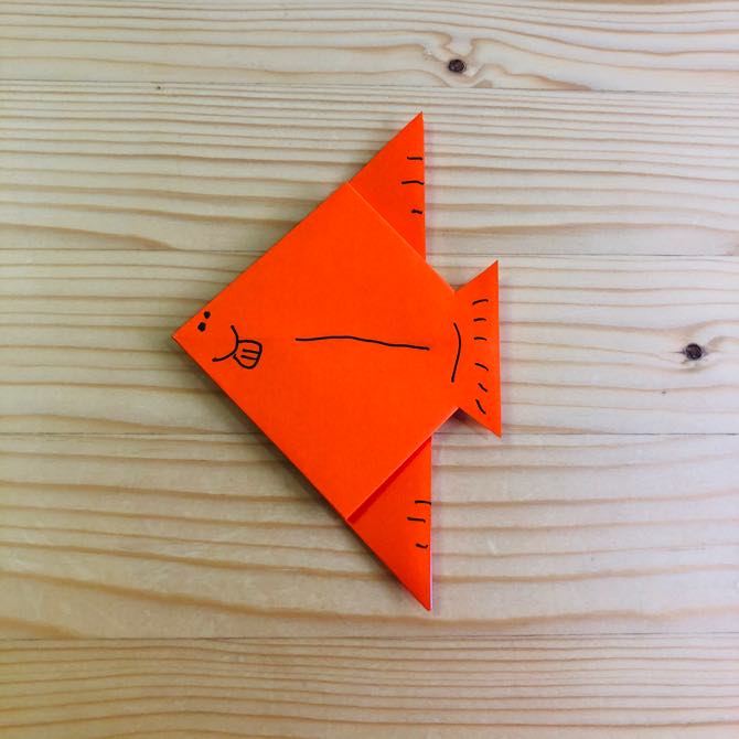 簡単折り紙 ひらめ の折り方 How To Fold Origami Flounder